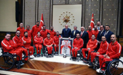 Tekerlekli Sandalye Milli Basketbolcularımız Cumhurbaşkanlığı Külliyesi'nde