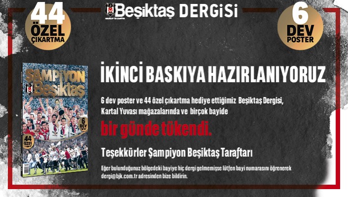 Beşiktaş Dergisi İkinci Baskıya Hazırlanıyor Beşiktaş Dergisi İkinci Baskıya Hazırlanıyor