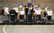 Wheelchair basketball chalk up a lopsided victory 