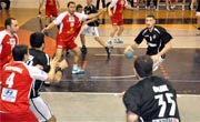 Handball team leading the league undefeated 