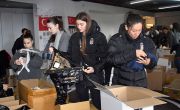 Beşiktaş Ceylan provide help at Vodafone Park Earthquake Relief Center 