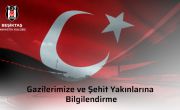 Gazilerimize ve Şehit Yakınlarına Ziraat Türkiye Kupası Finali Davetiye Biletleri Hakkında Bilgilendirme