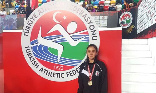 Ceyda Melek Pınar wins gold at Turkish U-14 Girls Indoor Athletics Championships  