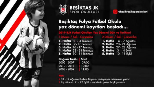 Summer term at Beşiktaş Sports Schools about to start 