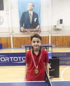 Can Sabrioğlu claims Istanbul U-12 table tennis title