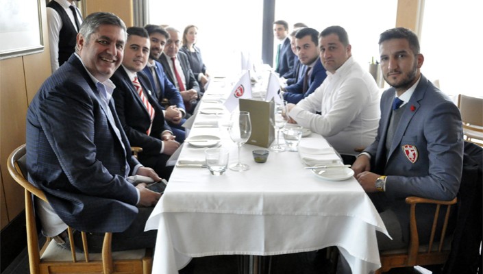 Kulübümüzden Skenderbeu ve UEFA Delegesine Dostluk Yemeği