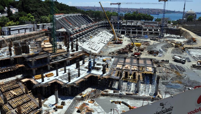 Vodafone Arena'da İnşaat Çalışmaları Tüm Hızıyla Devam Ediyor