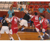Men’s Handball Advances to Second Round 