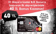BJK Bonus Card’dan 40 TL Hediye Bonus!