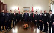 Cumhurbaşkanı Sayın Recep Tayyip Erdoğan, Başkanımız Ahmet Nur Çebi ve Yönetim Kurulu Üyelerimizi Kabul Etti