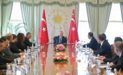 Cumhurbaşkanımız Sayın Recep Tayyip Erdoğan, Başkanımız Ahmet Nur Çebi ile Yönetim Kurulu Üyelerimizi Kabul Etti