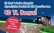 31 Mart'a Kadar Akaryakıt Alışverişinize DenizBank BJK Bonus'tan Tam 40 TL Bonus!