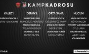 Futbol Takımımızın Atakaş Hatayspor Maçı Kadrosu Belli Oldu