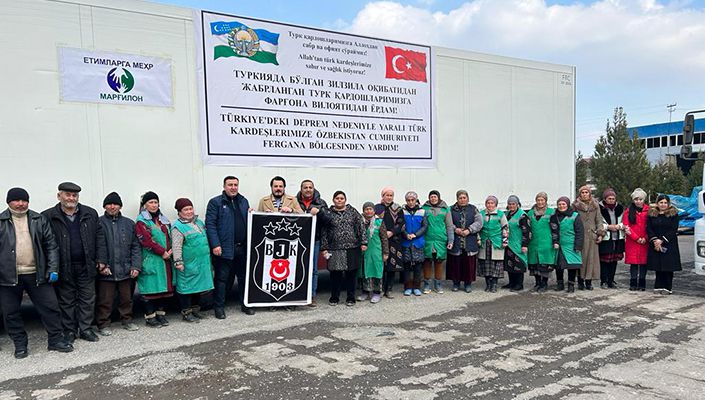 Özbekistanlı Beşiktaşlılardan Depremzedelere Yardım