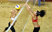 Women’s beach volleyball claims second national title 