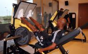Black Eagles train indoors...