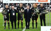 Flowers for the referees…