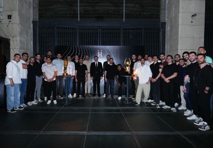 Turkish Men's Handball Champions Beşiktaş at victory dinner 