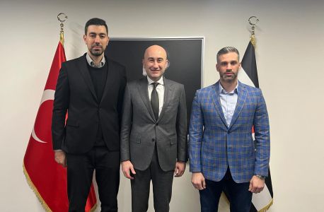 Beşiktaş Deputy Chairman Hüseyin Yücel gets together with Beşiktaş Emlakjet Coaching Staff 