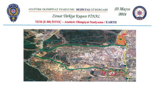 Route for Turkish Cup Final 